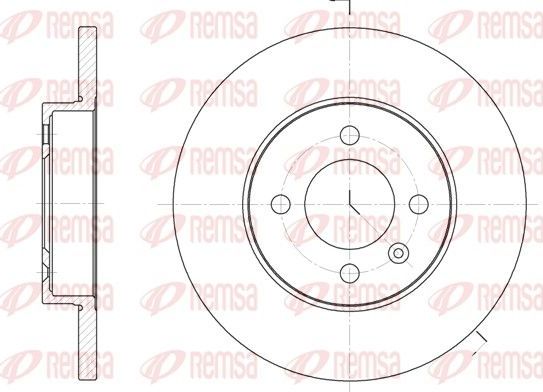 Тормозной диск Remsa передний для Chery Amulet (A15) I 2003-2014. Артикул 6172.00