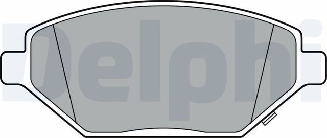 Тормозные колодки Delphi (Low-Metallic) передние для Opel Karl 2015-2018. Артикул LP3301