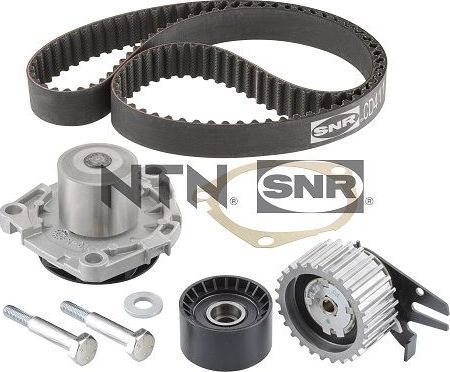 Помпа (водяной насос) с комплектом ремня ГРМ NTN / SNR для Jeep Renegade I 2014-2018. Артикул KDP453.250