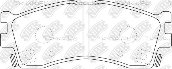 Тормозные колодки NiBK передние для Kia Shuma II 2001-2004. Артикул PN0702