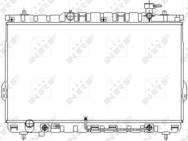 Радиатор охлаждения двигателя NRF (алюминий). Артикул 53646