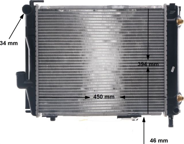 Радиатор охлаждения двигателя Mahle Behr для Mercedes-Benz W124, A124 1985-1993. Артикул CR 257 000S