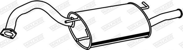 Глушитель Walker задний для Mitsubishi Galant VII 1992-1996. Артикул 19801