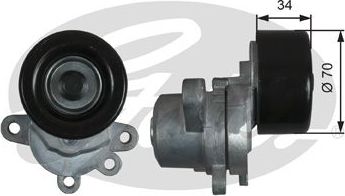 Натяжной ролик (натяжитель) приводного клинового зубчатого ремня Gates DriveAlign®. Артикул T39155