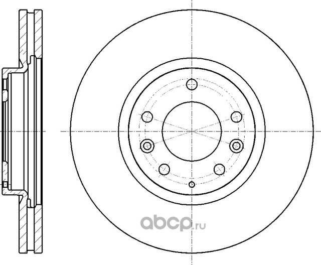 Диск тормозной вентилируемый (G-Brake). Артикул GR20913