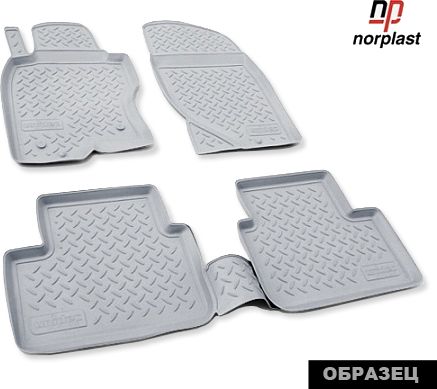 Коврики текстильные Норпласт для салона Honda CR-V III 2006-2012. СЕРЫЕ. Артикул NPL-VTe-300-110