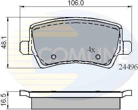 Тормозные колодки Comline Comline. Артикул CBP01613