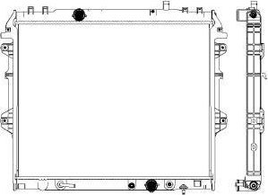 Радиатор охлаждения двигателя Sakura. Артикул 3461-1072