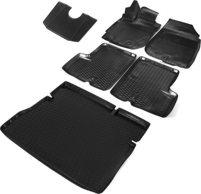 Комплект ковриков Rival для салона и багажника Nissan Terrano III рестайлинг (FWD) 2017-2026. Артикул K14701007-3