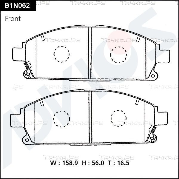 Тормозные колодки Advics передние для Infiniti Q II 1997-2001. Артикул B1N062