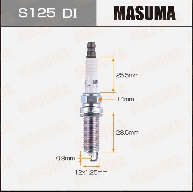 Свеча зажигания MASUMA DOUBLE IRIDIUM (DILKAR7C9H). Артикул S125DI