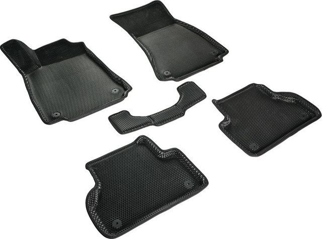Коврики Seintex 3D EVA Соты для салона Audi A4 B9 2015-2020 ЧЕРНЫЕ. Артикул 98614