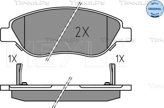 Тормозные колодки Meyle Original. Артикул 025 224 7619