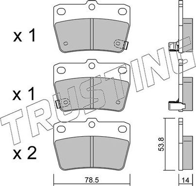 Тормозные колодки Trusting. Артикул 446.0