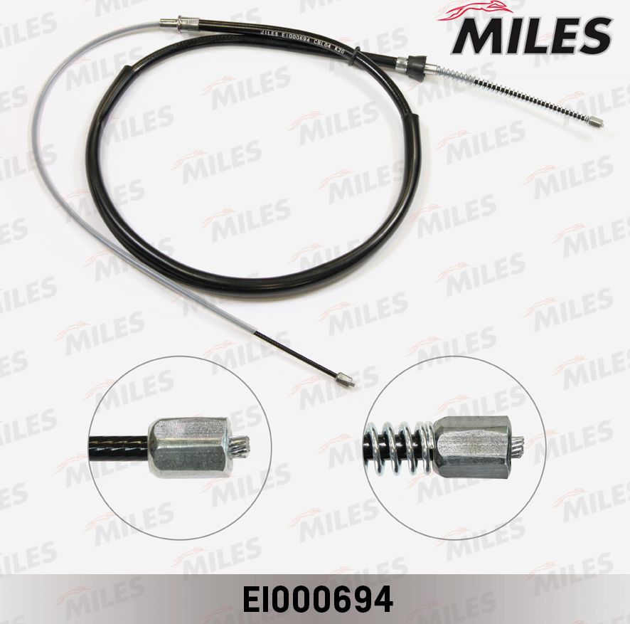 Трос ручника (тросик ручного тормоза) Miles. Артикул EI000694