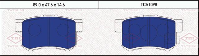 Колодки тормозные HONDA CR-V 02- задн. (Tatsumi). Артикул TCA1098