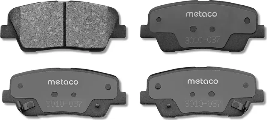 Колодки тормозные HYUNDAI SANTA FE (CM) 2.2D 09-/KIA SORENTO (XM) 09- задние (Metaco). Артикул 3010037