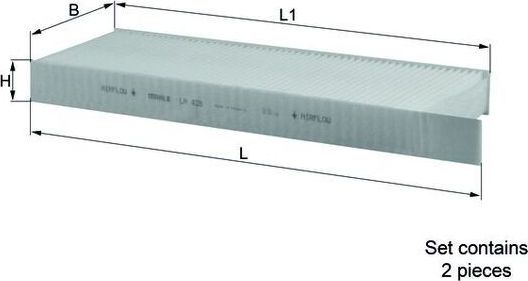 Салонный фильтр Mahle. Артикул LA 428/S