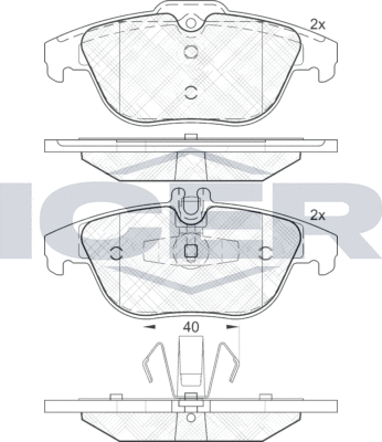 Тормозные колодки Icer. Артикул 181900