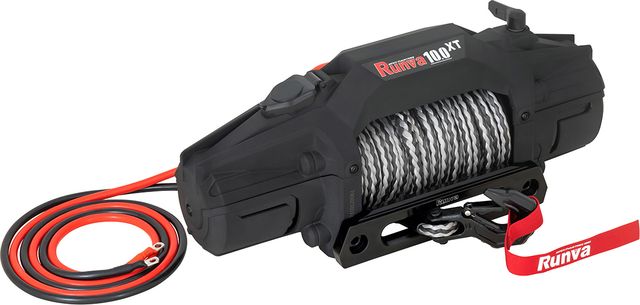 Лебёдка электрическая 12V Runva 4500 кг (синтетический трос). Артикул EWXT10000FSR