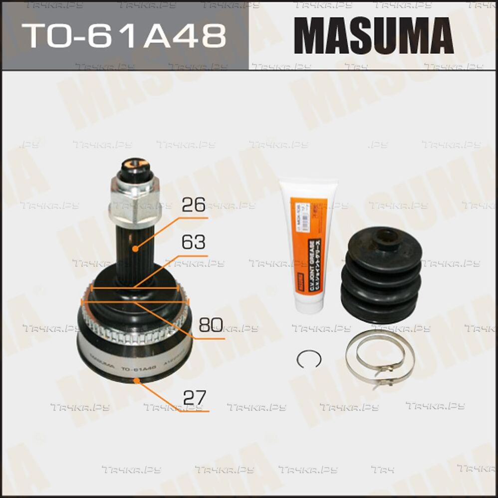 Шрус наружный (граната) Masuma передний правый для Toyota Allion I 2001-2005. Артикул TO-61A48