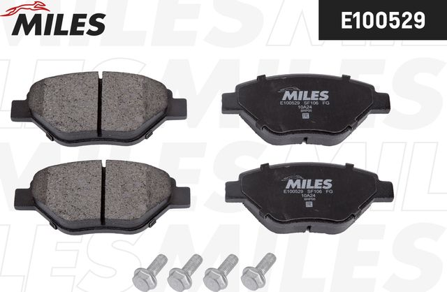 Тормозные колодки Miles (Semi-Metallic). Артикул E100529