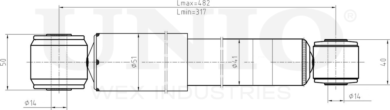 Амортизатор подвески (Unio). Артикул SAB-10425