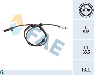 Датчик ABS FAE задний для Renault Trafic II 2001-2014. Артикул 78178