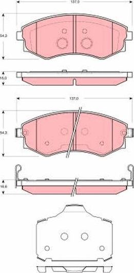 Тормозные колодки TRW. Артикул GDB3365