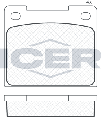 Тормозные колодки Icer. Артикул 180033