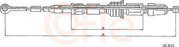 Трос ручника (тросик ручного тормоза) Cofle. Артикул 10.811