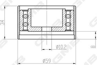 Направляющий (ведущий) ролик ремня ГРМ GMB для Audi A8 II (D3) 2003-2006. Артикул GTC0310