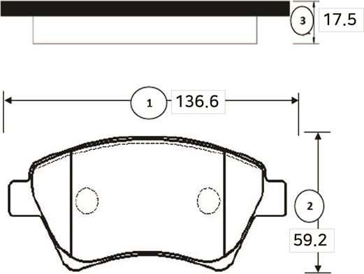 Тормозные колодки CTR передние для Renault Kangoo I 2005-2009. Артикул GK0935