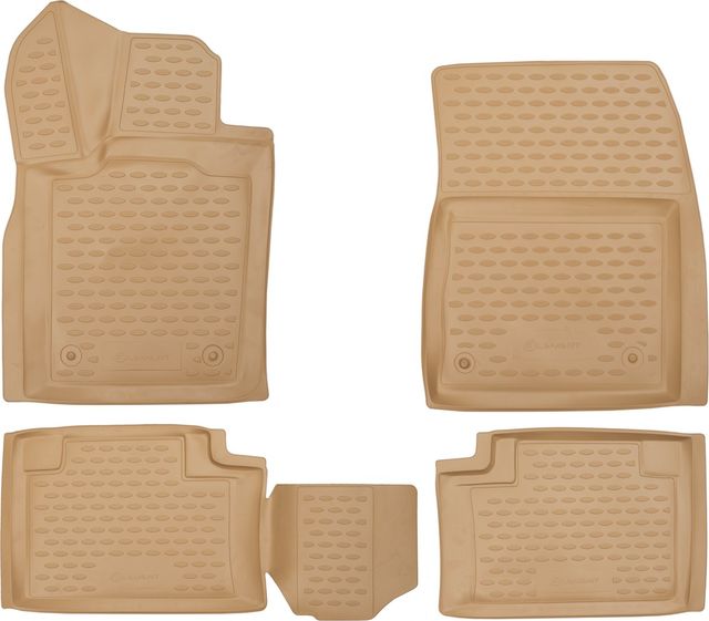 Коврики Element для салона Jeep Grand Cherokee WK2 рестайлинг 2014-2026 БЕЖЕВЫЕ. Артикул CARJEP00011b