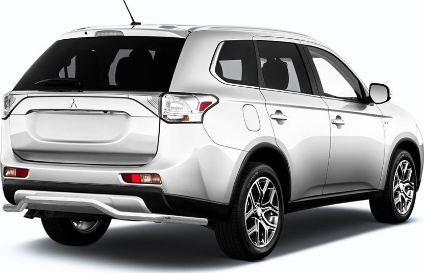Защита Slitkoff заднего бампера d57 волна (длинная) для Mitsubishi Outlander III 2015-2026. Артикул MOUT15-009