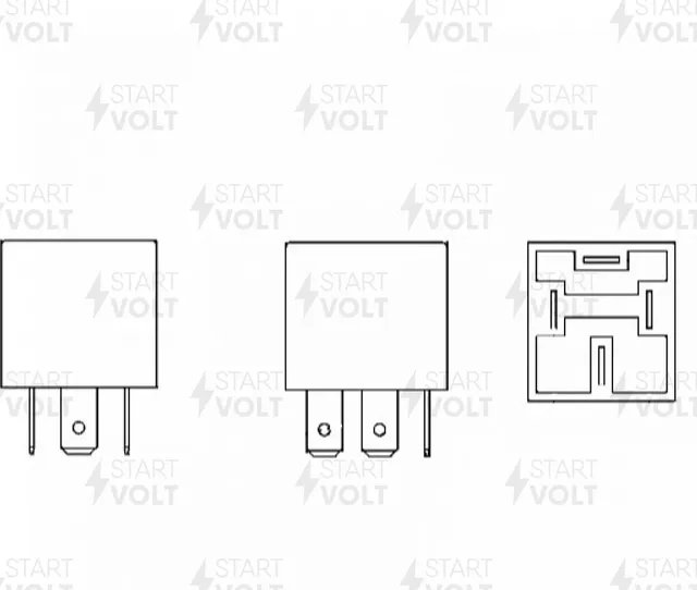 Реле 12V 30A 4 конт. GM VAG Fiat Ford Opel Startvolt Startvolt. Артикул SCR0500