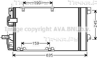 Радиатор кондиционера (конденсатор) AVA (алюминий). Артикул OLA5326D
