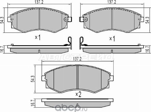 Колодки тормозные FR HYUNDAI SONATA 93-01LANTRA 9 (SAT). Артикул ST5810128A00