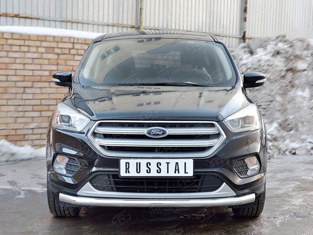 Защита RusStal переднего бампера d63 (секции) для Ford Kuga II 2016-2019. Артикул FGZ-002595