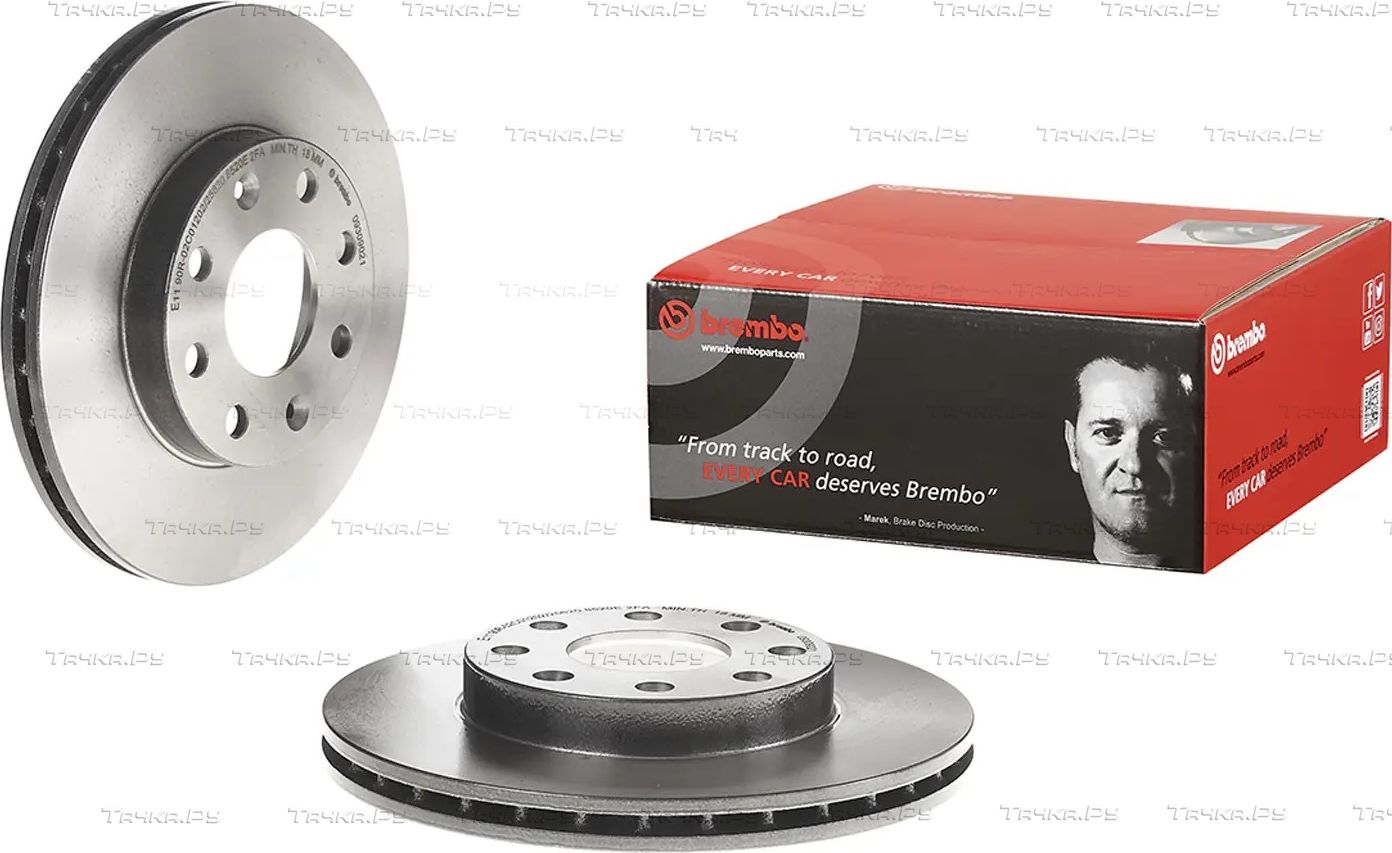 Тормозной диск Brembo UV Coated передний для Chevrolet Aveo I 2003-2012. Артикул 09.3090.21