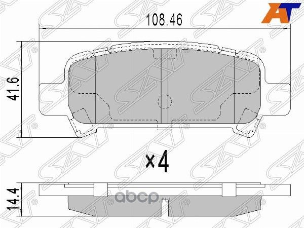 Колодки тормозные RR SUBARU FORESTERIMPREZA (SAT). Артикул ST26696AG020