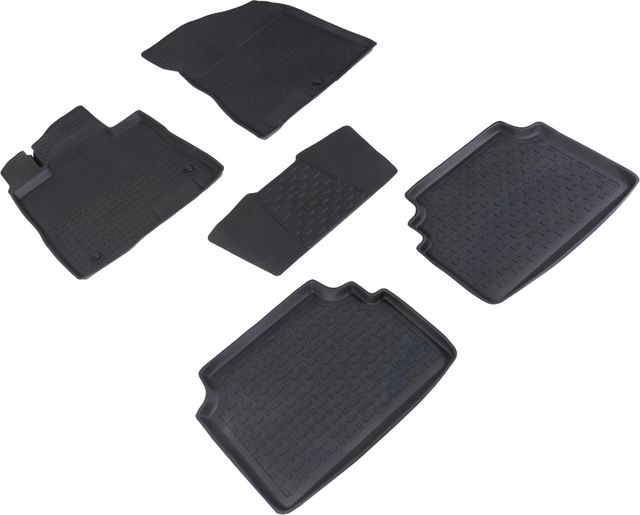 Коврики резиновые Seintex с высоким бортиком для салона Hyundai Sonata VIII 2019-2026. Артикул 94049