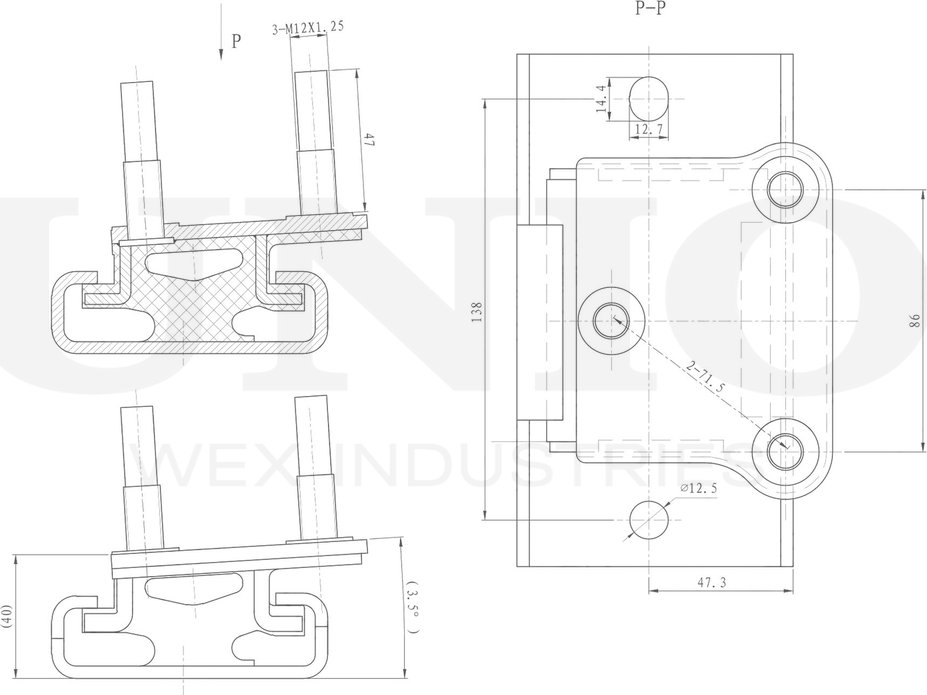 Опора двигателя (Unio). Артикул RMP-15090