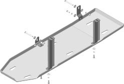 Защита алюминиевая Мотодор усиленная для топливного бака Dodge Ram IV 2009-2018. Артикул 32903