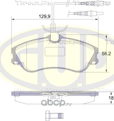Тормозные колодки G.U.D.. Артикул GBP063404