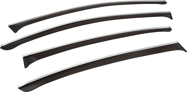 Дефлекторы Chromex для окон (c хром. молдингом) (4 шт.) Kia Rio IV седан 2017-2026. Артикул CHROMEX.63020