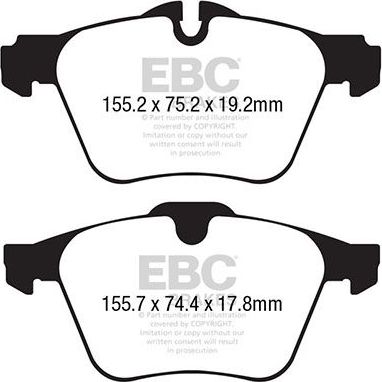 Тормозные колодки EBC Brakes. Артикул DP42189R