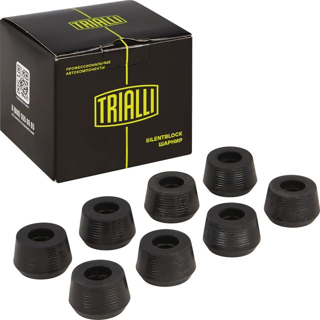 Втулка (сайлентблок) амортизатора Trialli (резина) передний/задний для ГАЗ ГАЗель 1993-2013. Артикул RB 0380