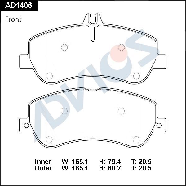 Тормозные колодки Advics. Артикул AD1406