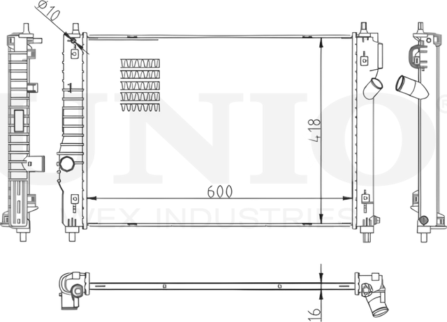 Радиатор двигателя (Unio). Артикул RAD-10129
